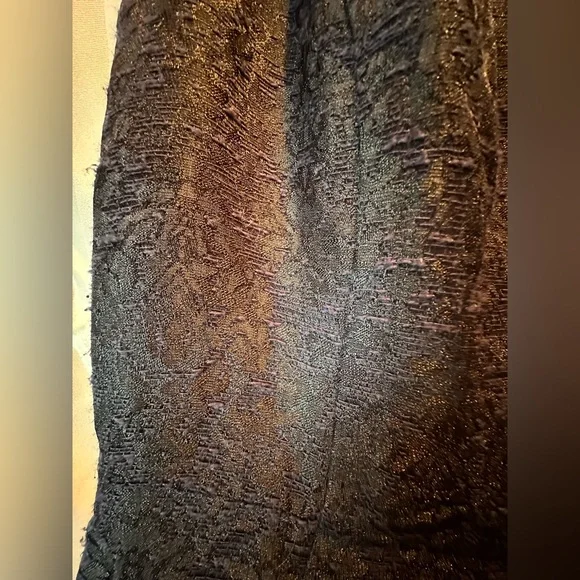 Banana Republic V-Neck Sleeveless Navy Blue Tapestry Dress - Picture 9 of 10